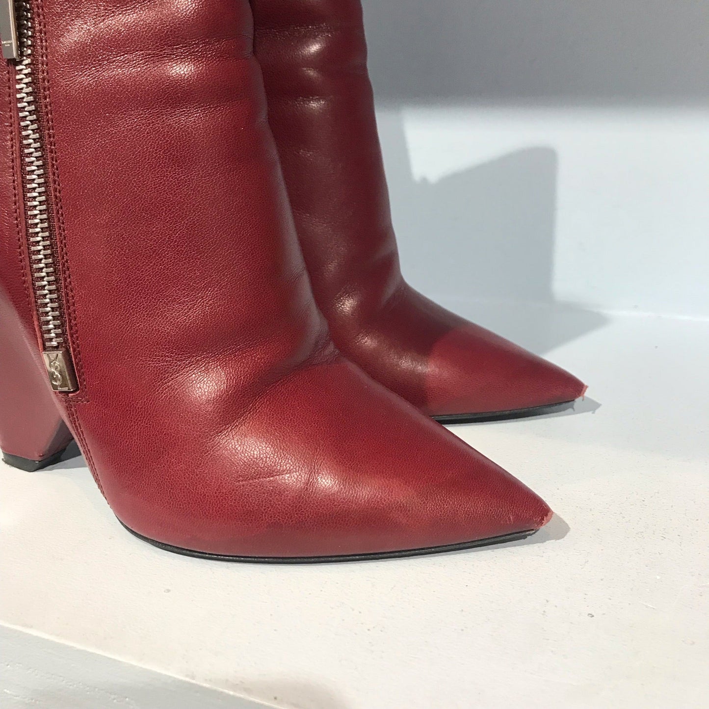 Boots Saint Laurent rouges T.36,5