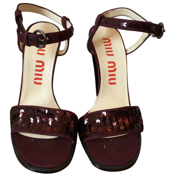 Sandales Miu Miu Prunes T.35 Neuves