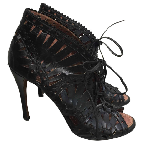 Sandales Alaia noires T.38,5
