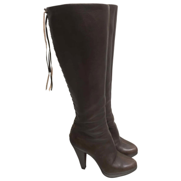 Bottes Alaia marrons T.35
