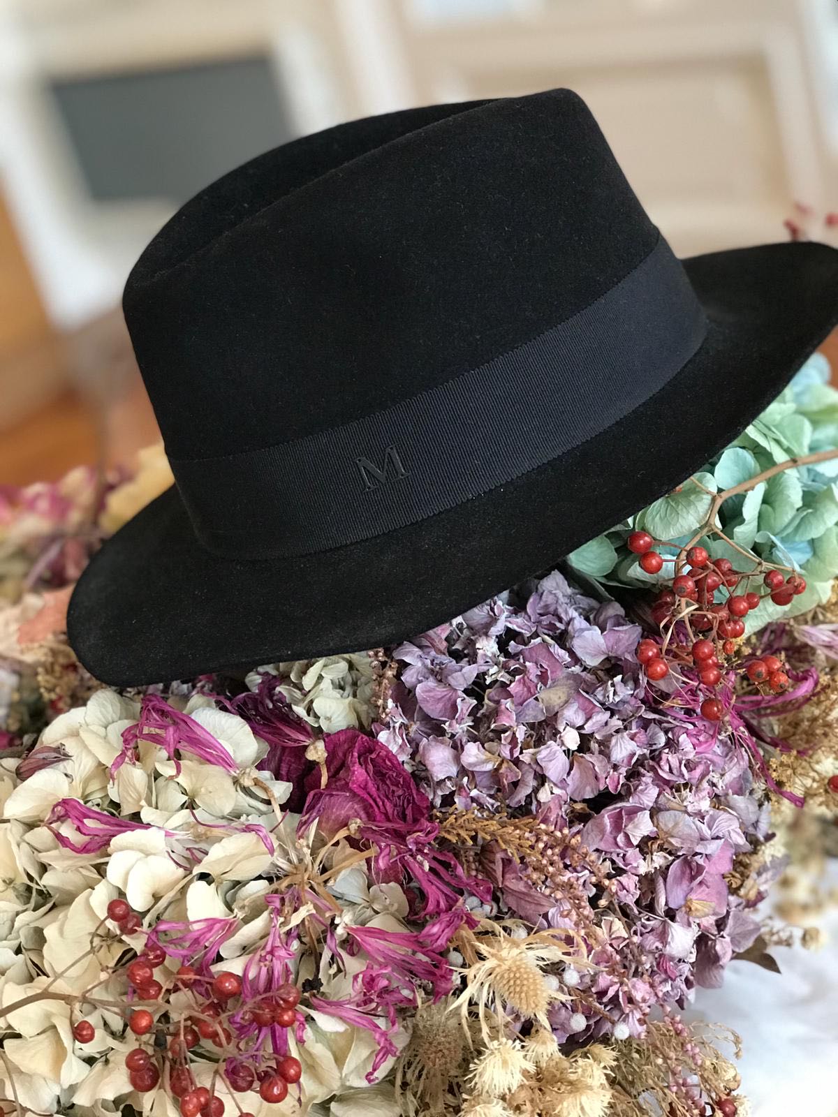 Chapeau Maison Michel Noir T.L