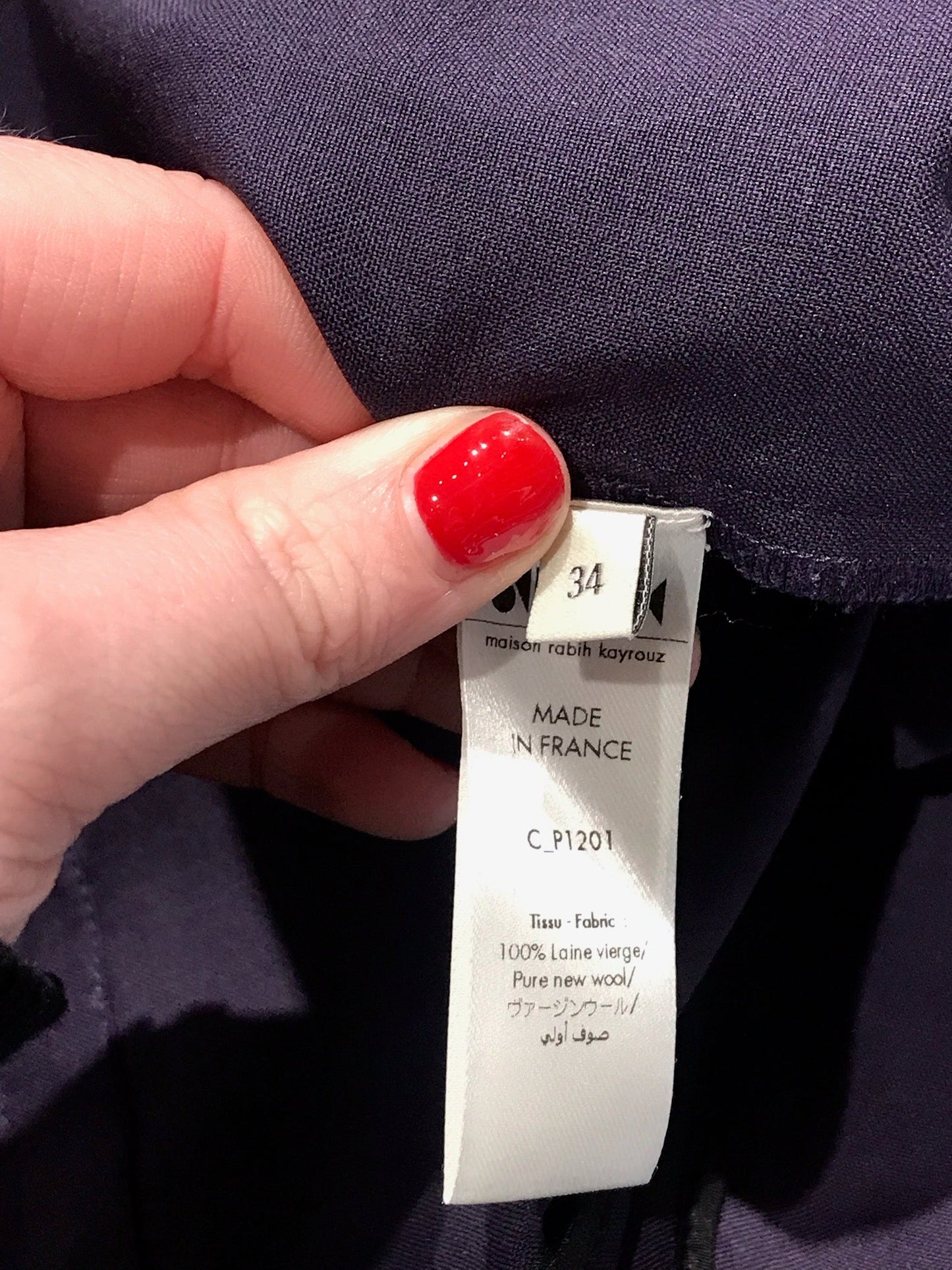 Pantalon Maison Rabih Kayrouz violet T.34