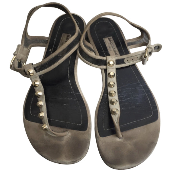 Sandales Balenciaga grises T.36