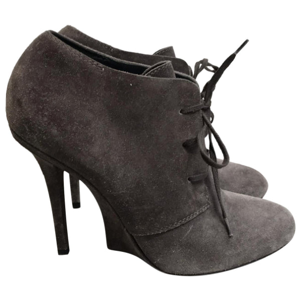 Bottines Yves Saint Laurent grises T.38