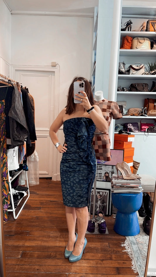 Robe Lanvin en jeans T.36