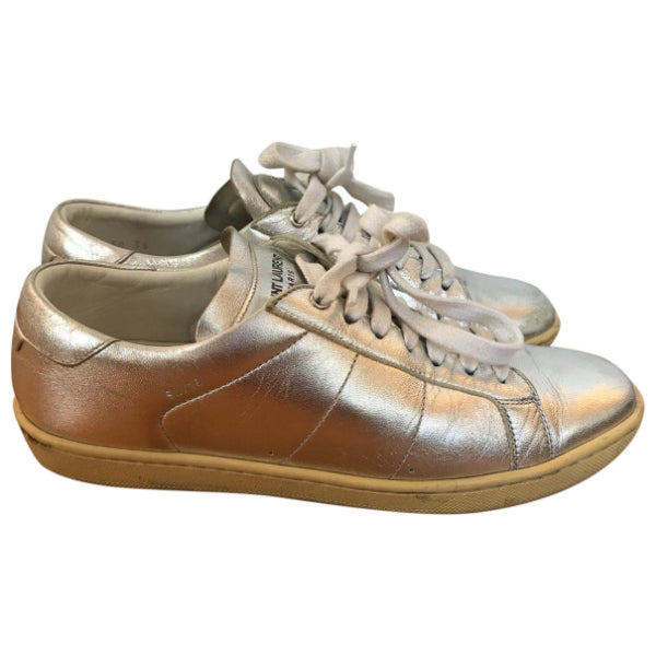 Baskets Saint Laurent argents T.36