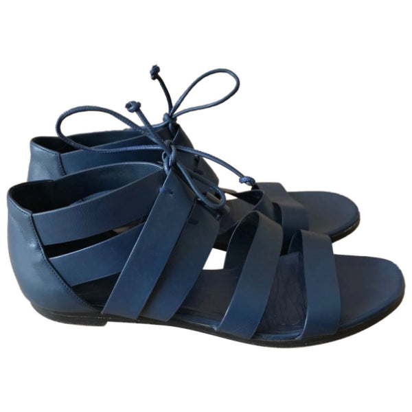 Sandales Hermes bleues T.40,5