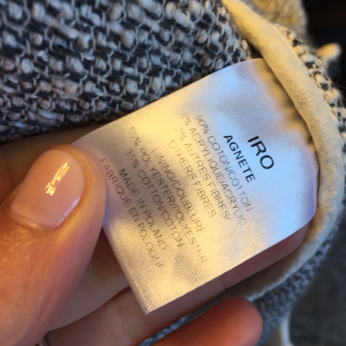 Veste Iro grise T.1