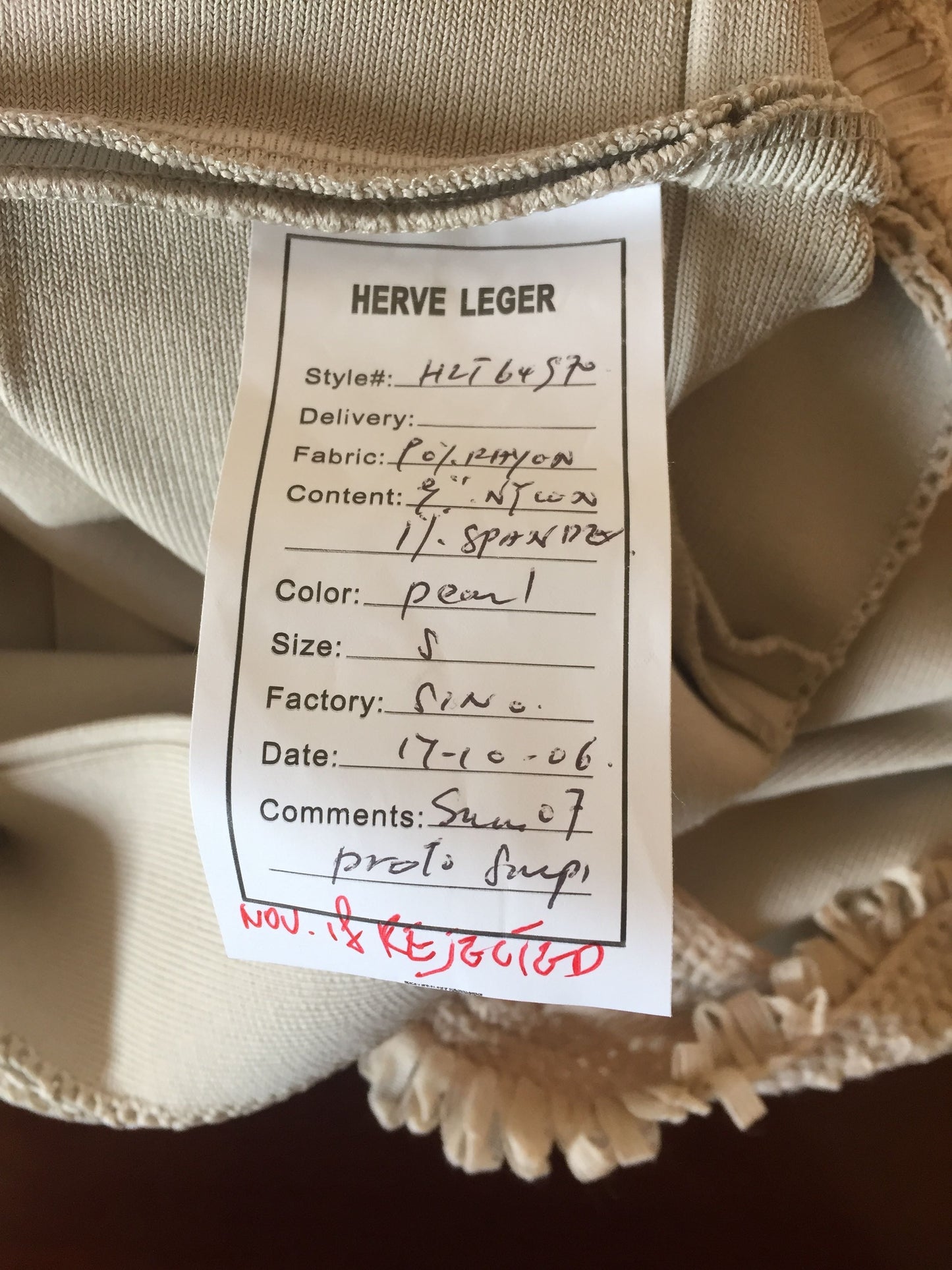 Robe Herve Leger Beige T.S