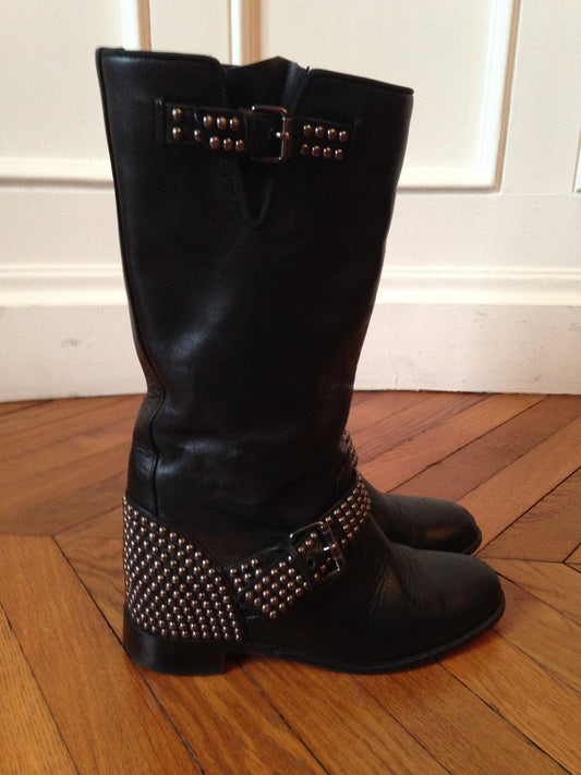 Bottes Christian Louboutin noires T.35,5