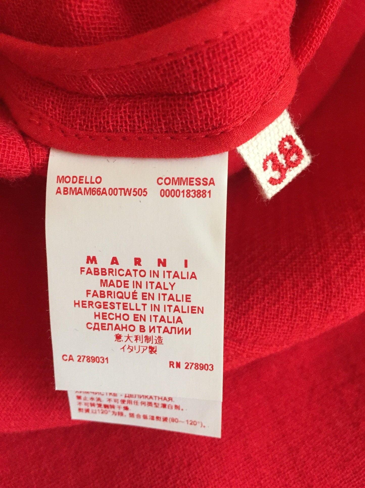 Robe Marni rouge T.34