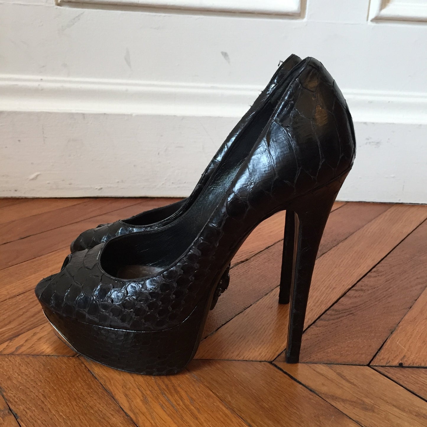 Escarpins Philipp Plein en serpent T.37