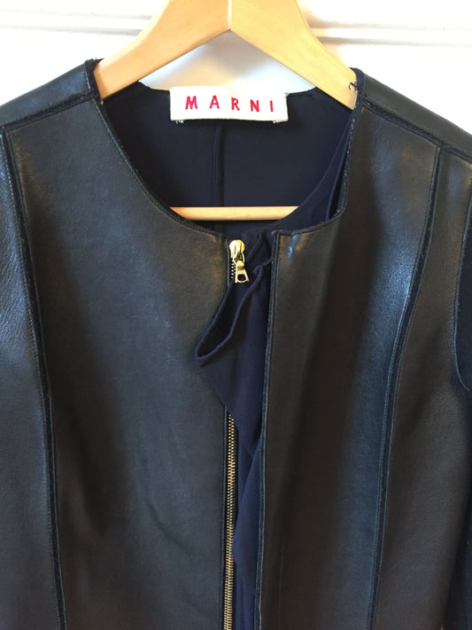 Veste Marni en cuir T.34