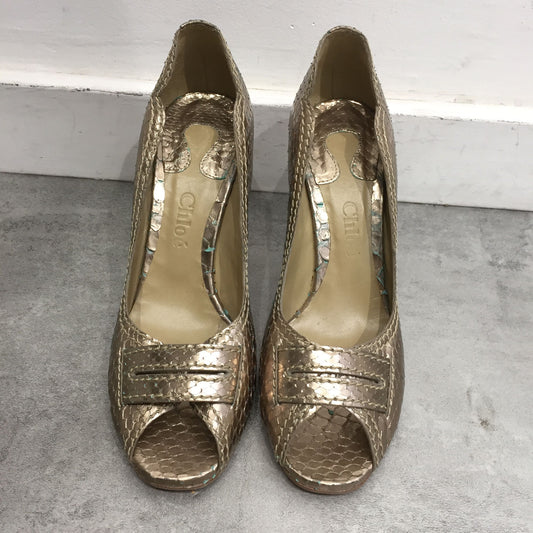 Escarpins Chloé dorés T.37