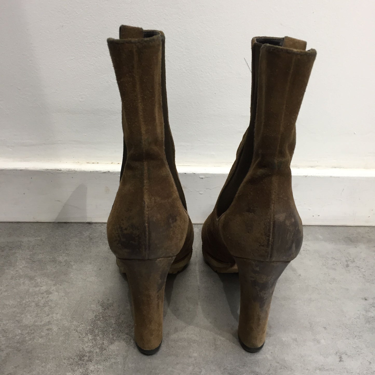 Bottines Prada beige T.36,5