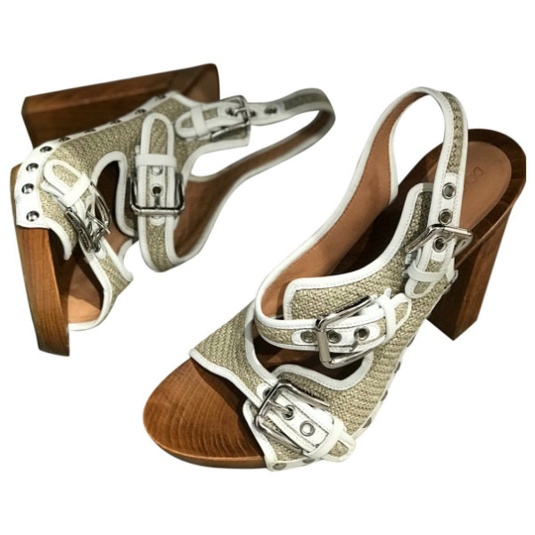Sandales Dolce & Gabbana en raphia T.37