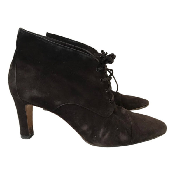 Boots Chanel marrons T.37,5