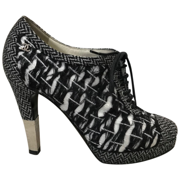 Boots Chanel tweed T.37,5