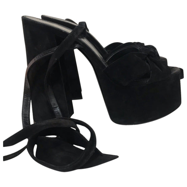 Sandales Saint Laurent noires T.39,5
