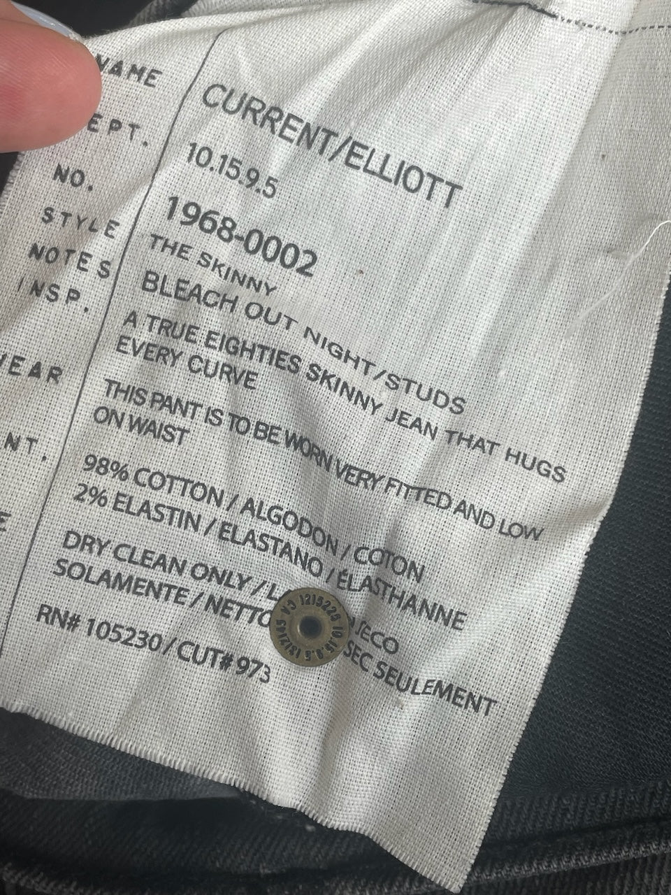 Jeans Current/Elliott gris T.26