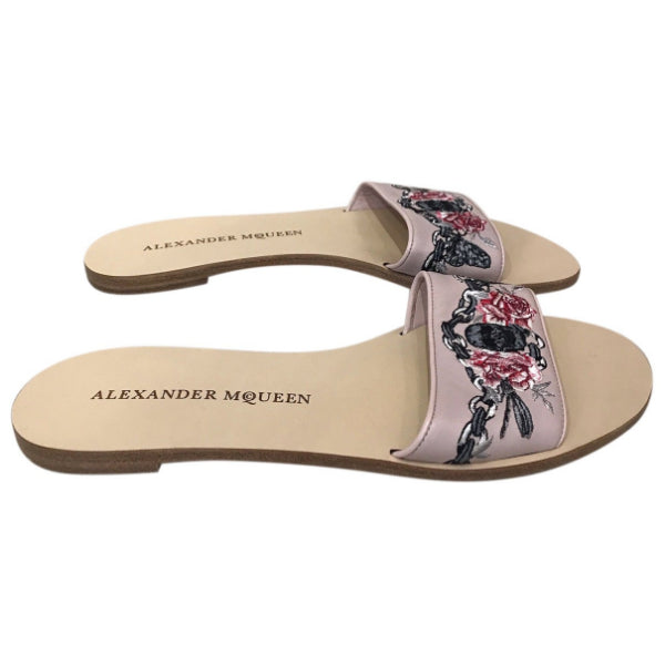Sandales Alexander McQueen roses T.38,5