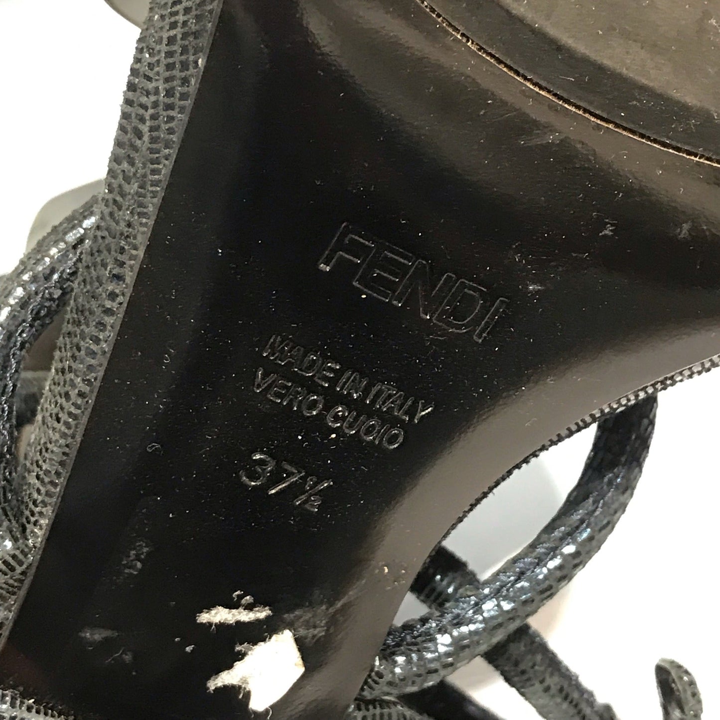 Sandales Fendi bleues T.37,5