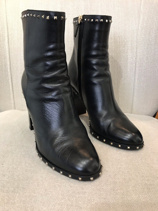 Boots Valentino noires T.38,5