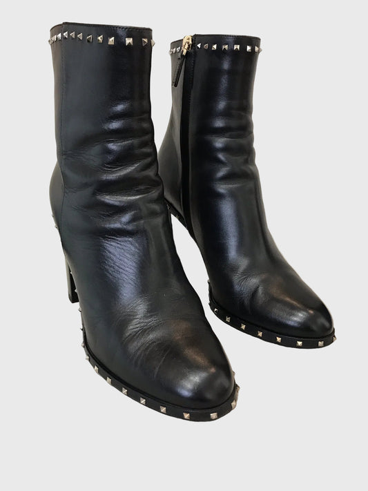 Boots Valentino noires T.38,5