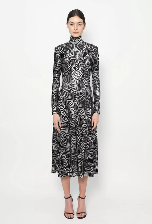 Robe Paco Rabanne zèbre T.46