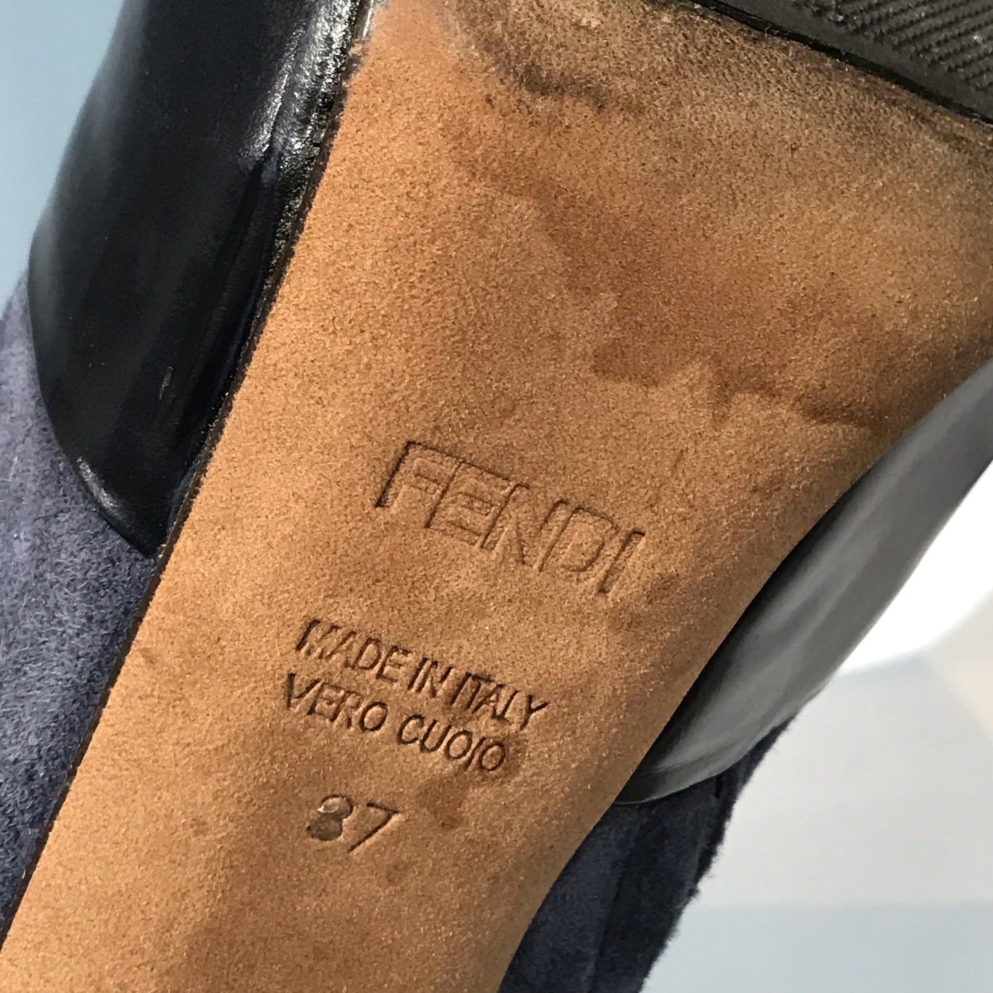 Boots Fendi bleues T.37