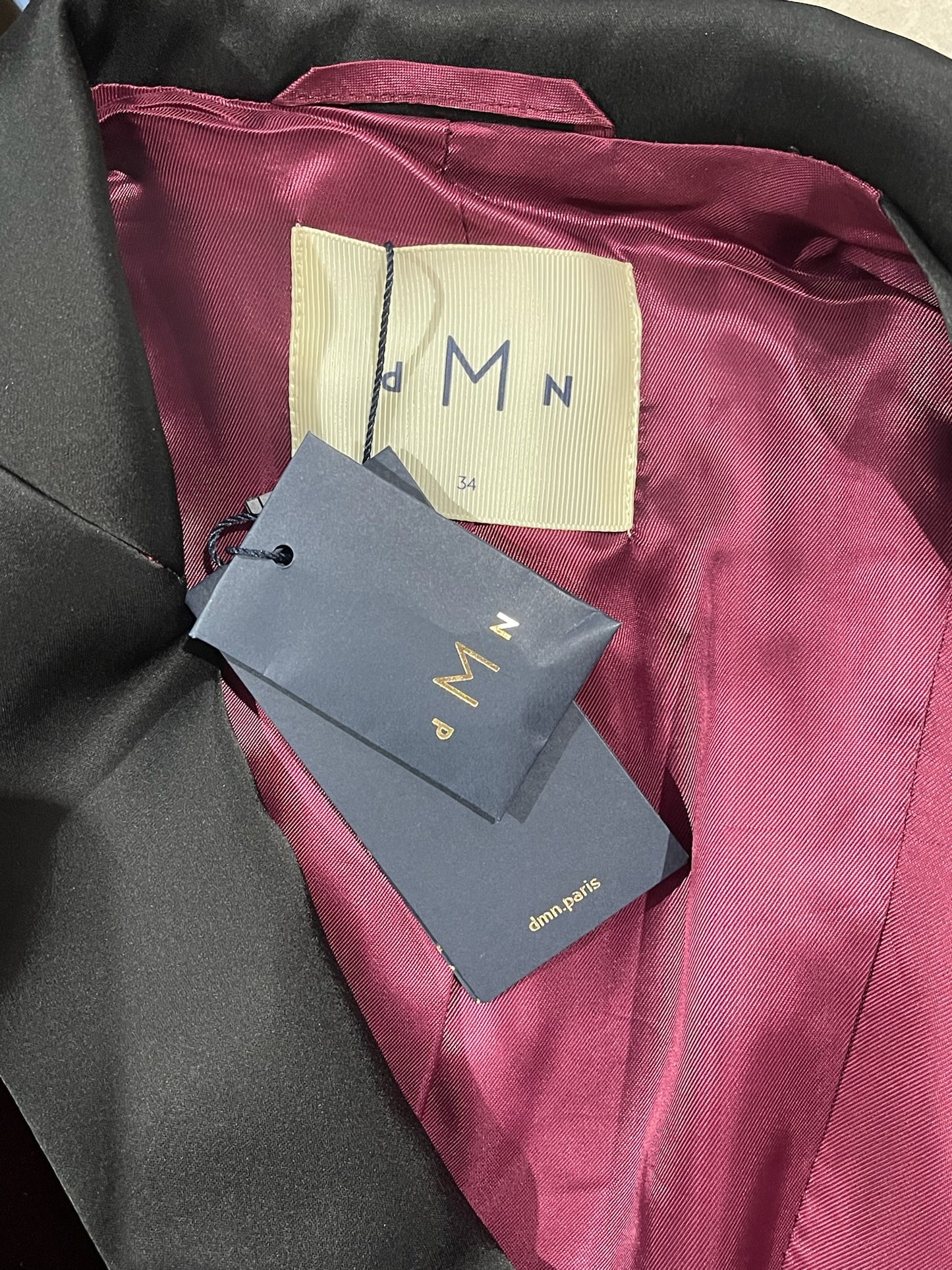 Veste dMn velours T.34 NEUVE
