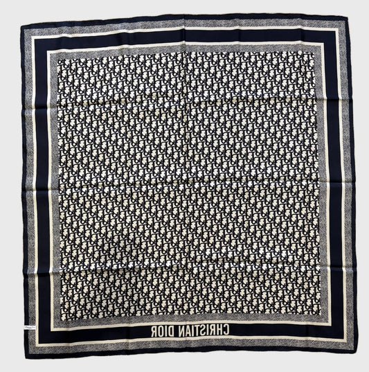 Foulard Dior Diortwin bordeaux bleu