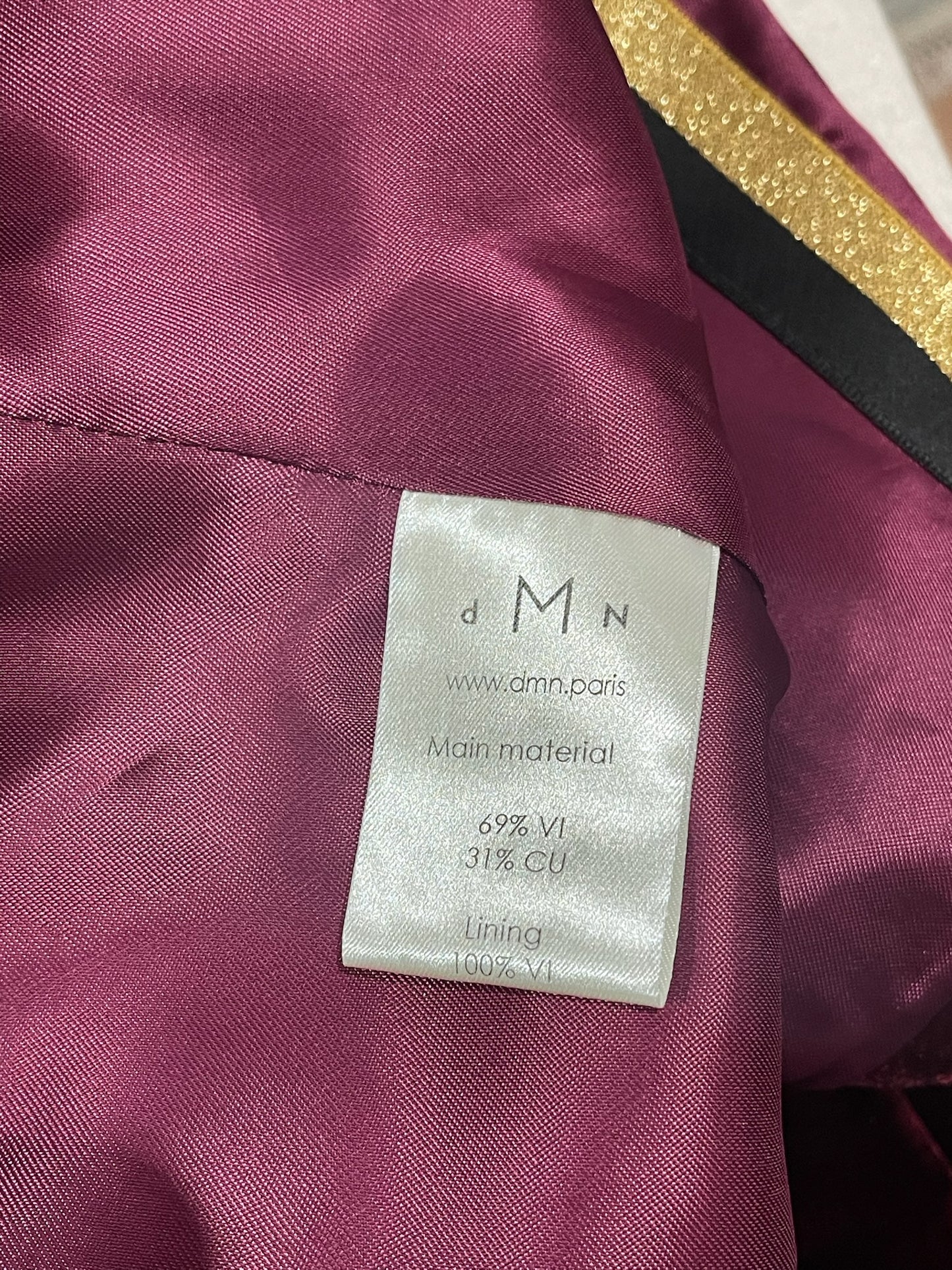 Veste dMn velours T.34 NEUVE