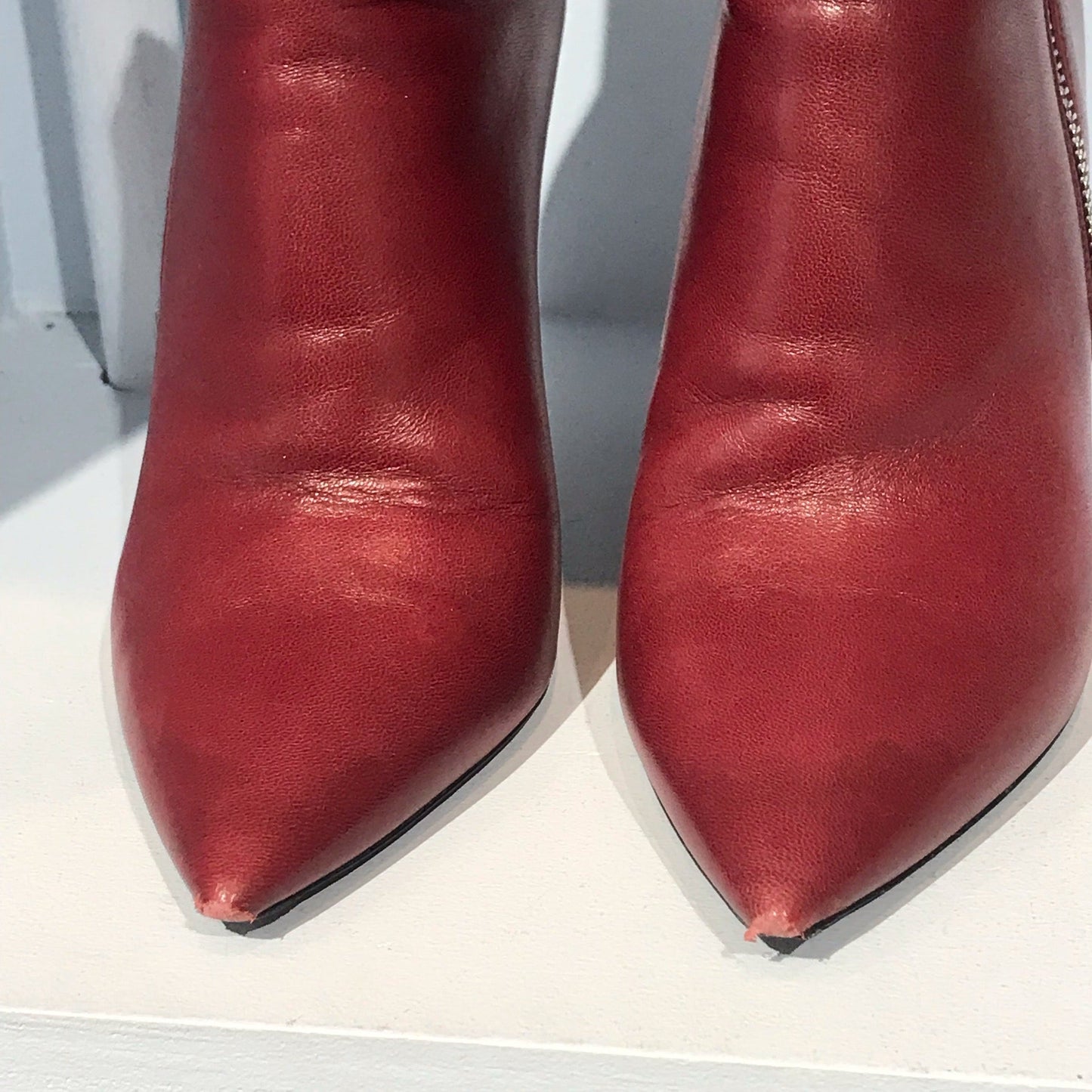 Boots Saint Laurent rouges T.36,5