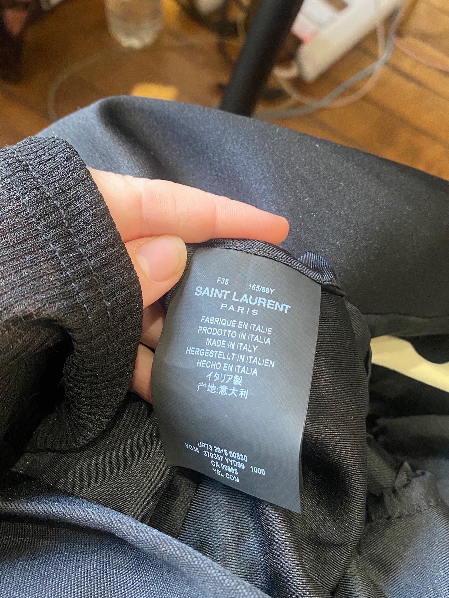 Veste smocking Saint Laurent noir T.38