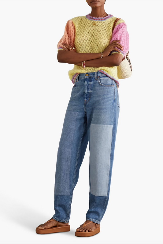 Pull Rose Carmine Color Block