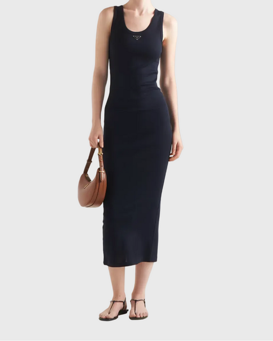 Robe Prada bleu marine T.36
