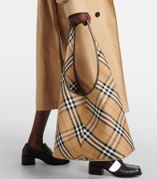Sac Burberry Hobo à carreaux