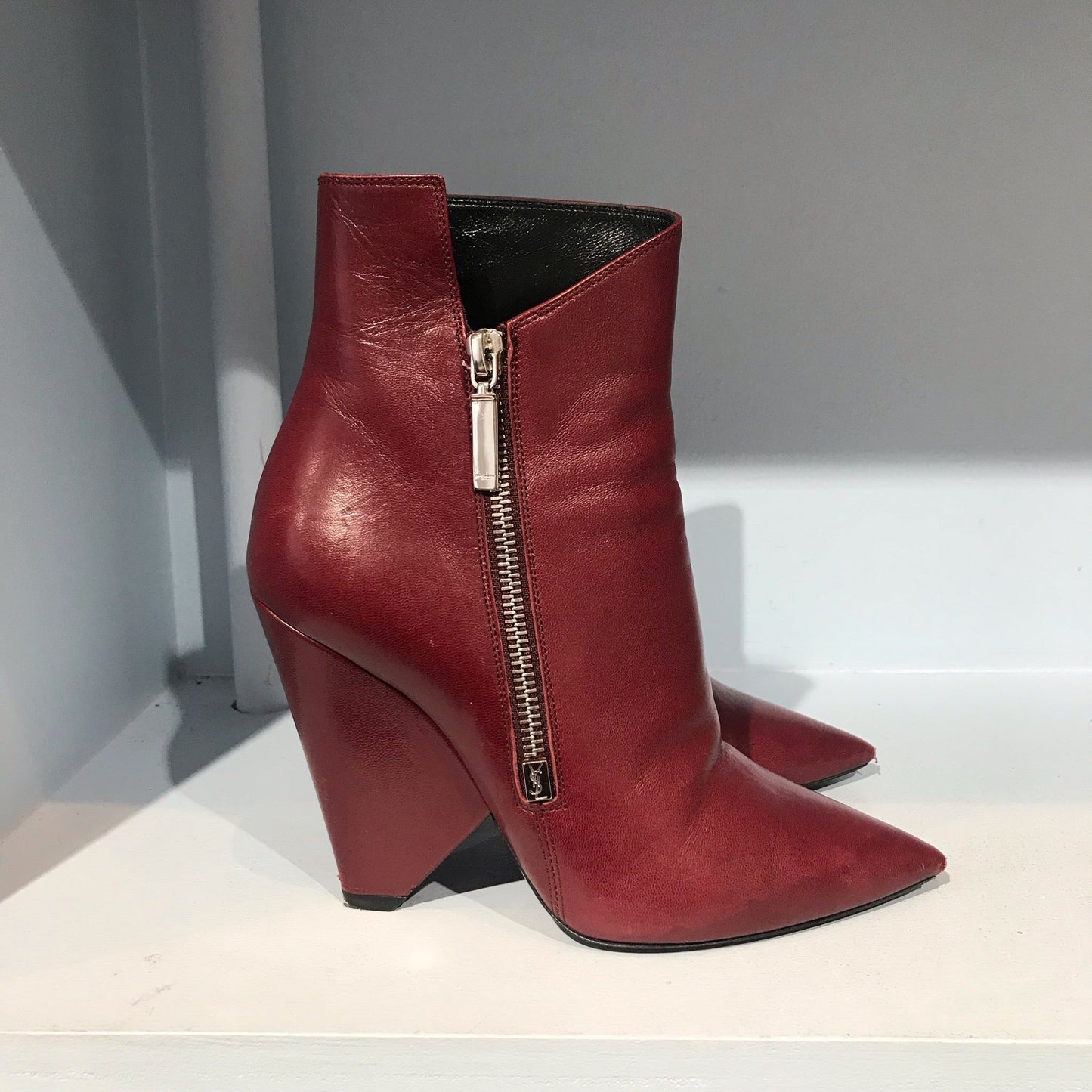 Boots Saint Laurent rouges T.36,5