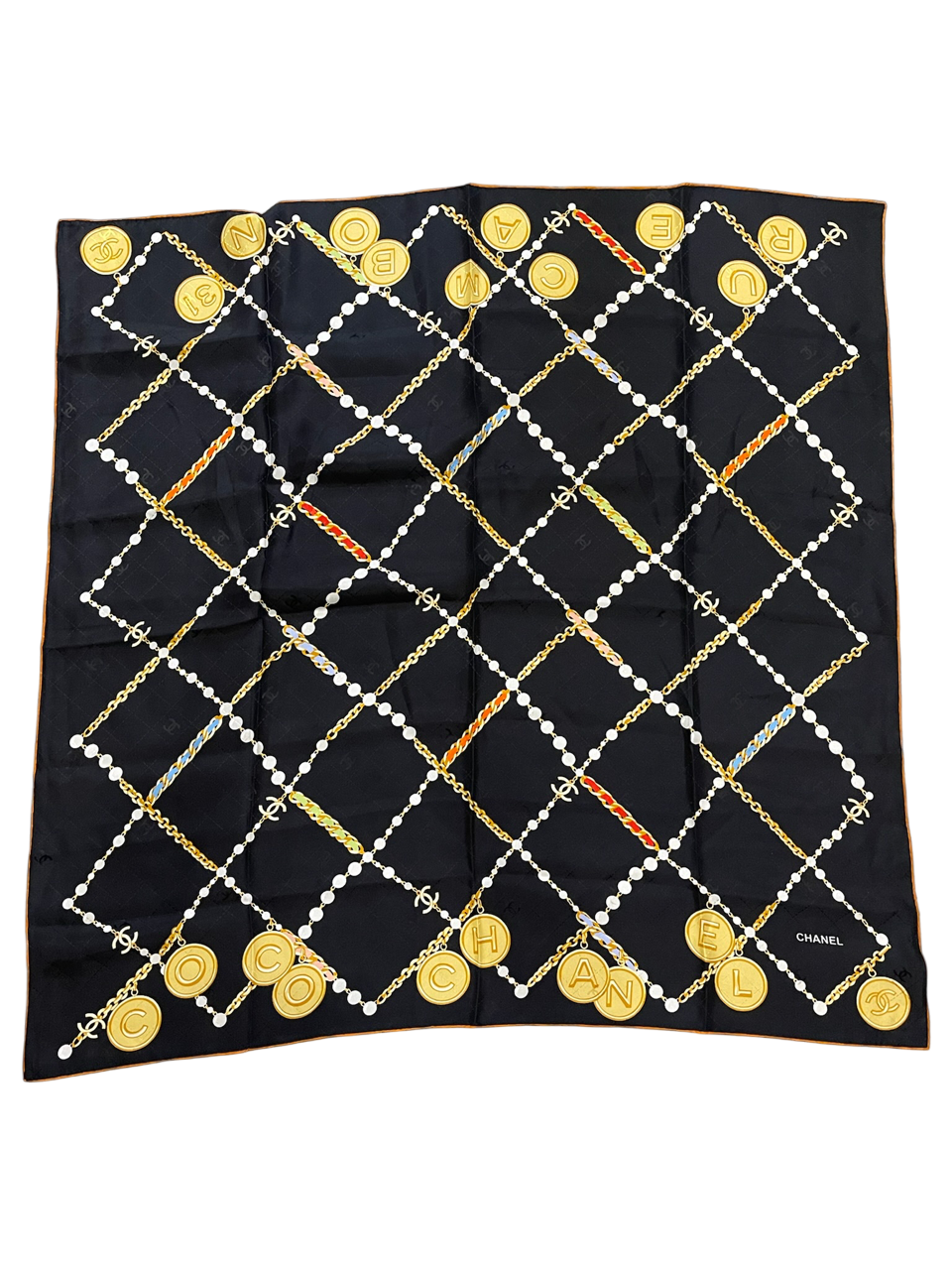 Foulard Chanel noir chaines