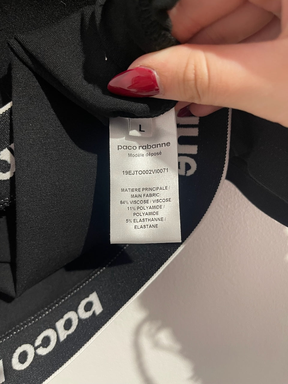 Top Paco Rabanne noir T.L