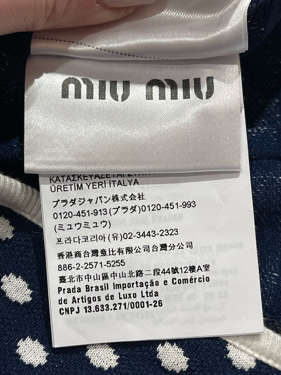 Pantalon Miu Miu à pois T.34