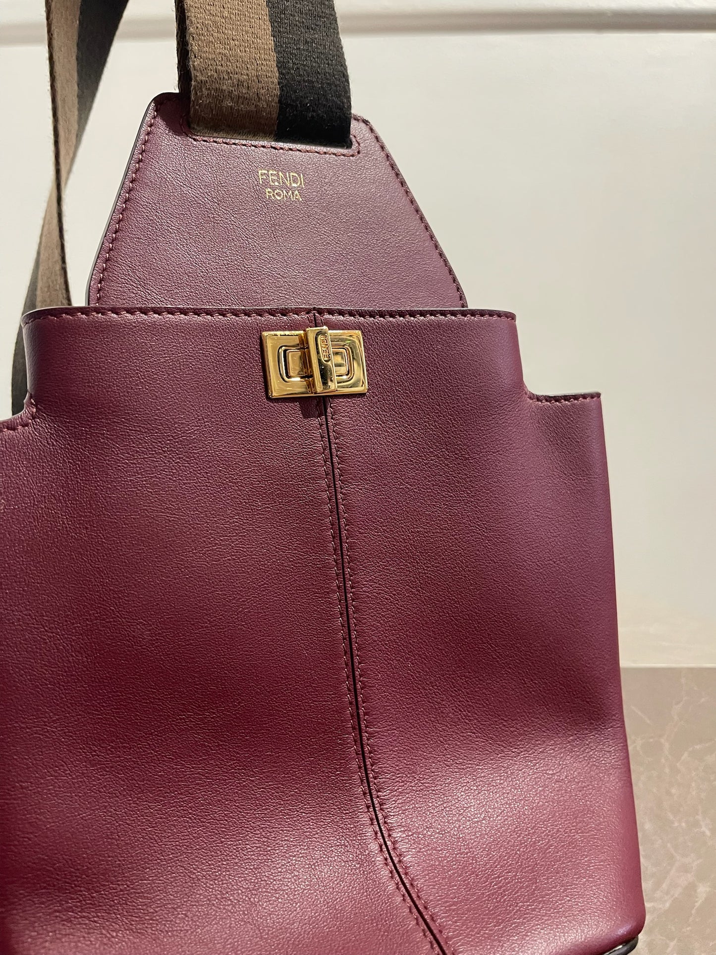 Sac Fendi Guitar bordeaux