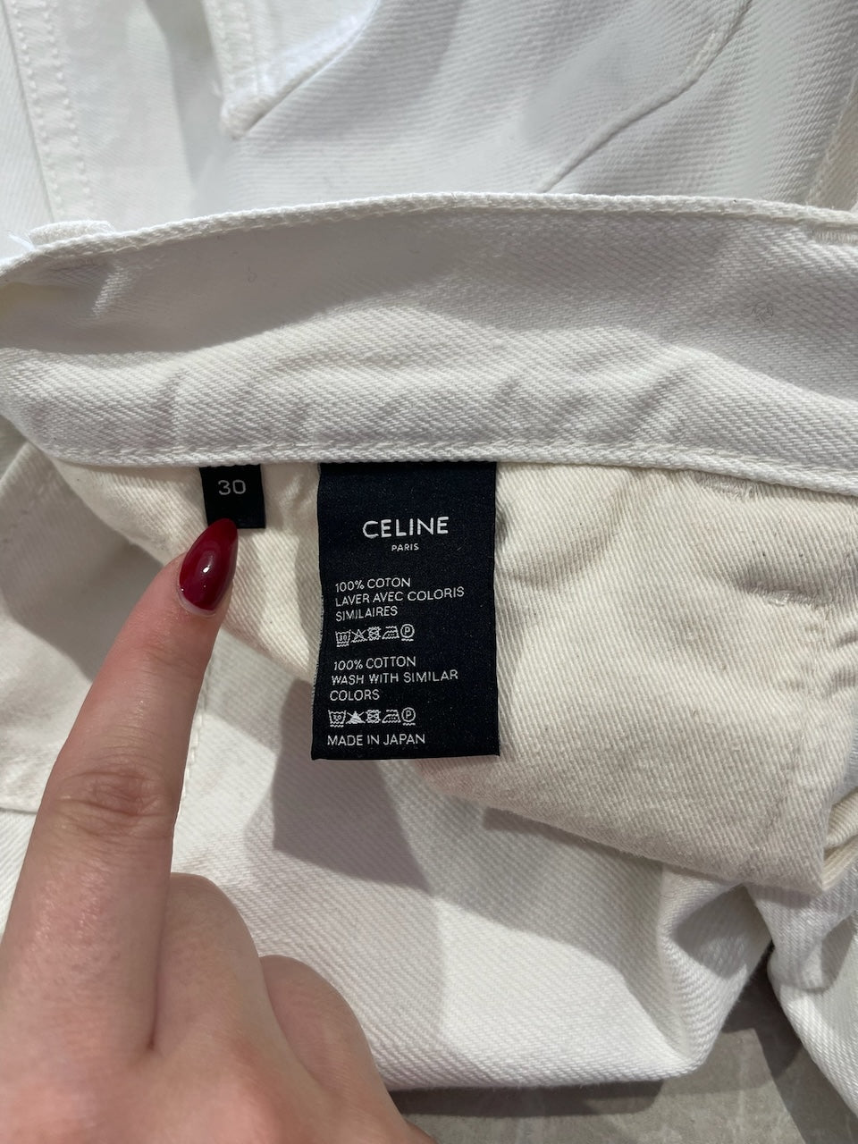 Jeans Celine blanc T.30
