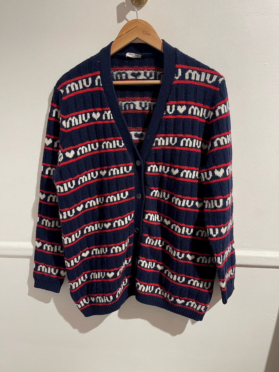 Cardigan Miu Miu bleu T.38