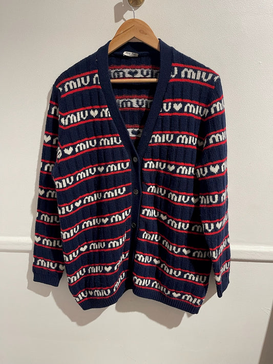 Cardigan Miu Miu bleu T.38