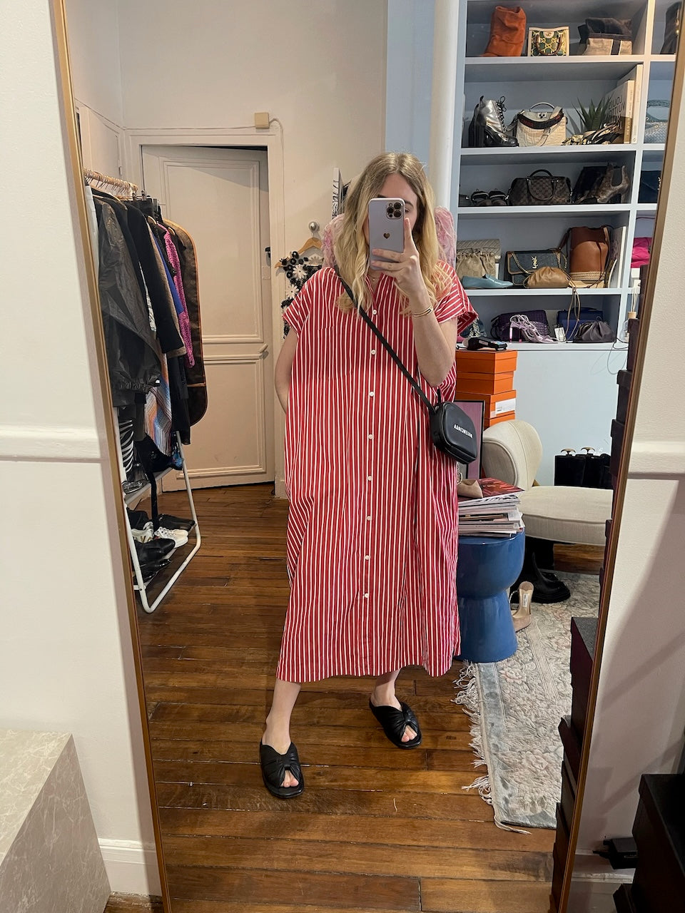 Robe Balenciaga rouge T.34