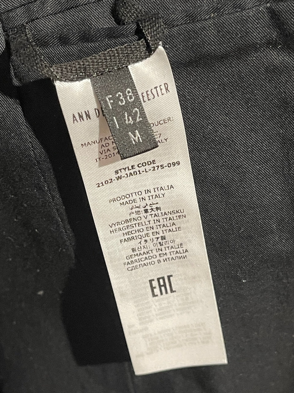 Veste Ann Demeulemeester T.38