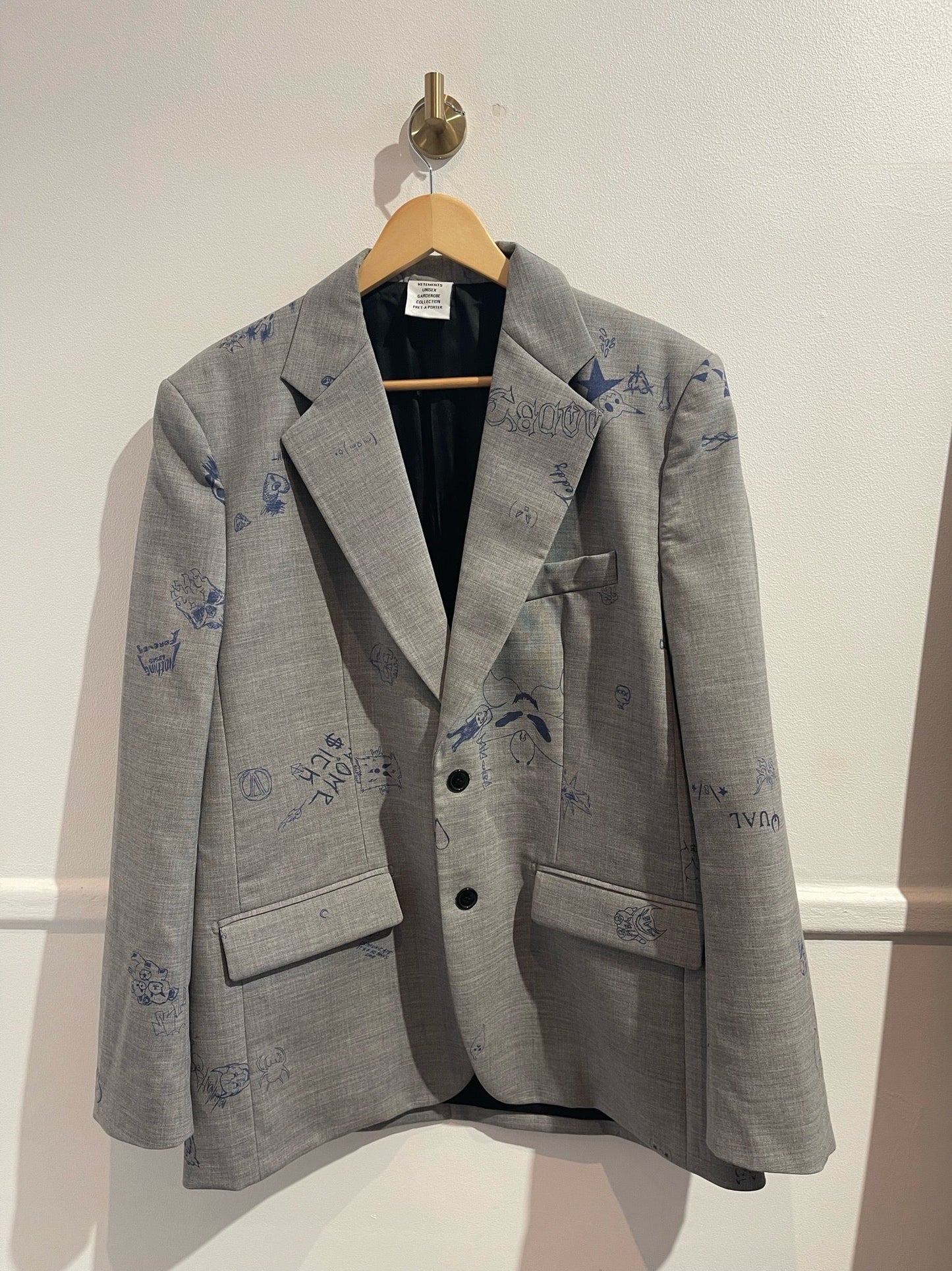 Blazer Vetements gris T.XS