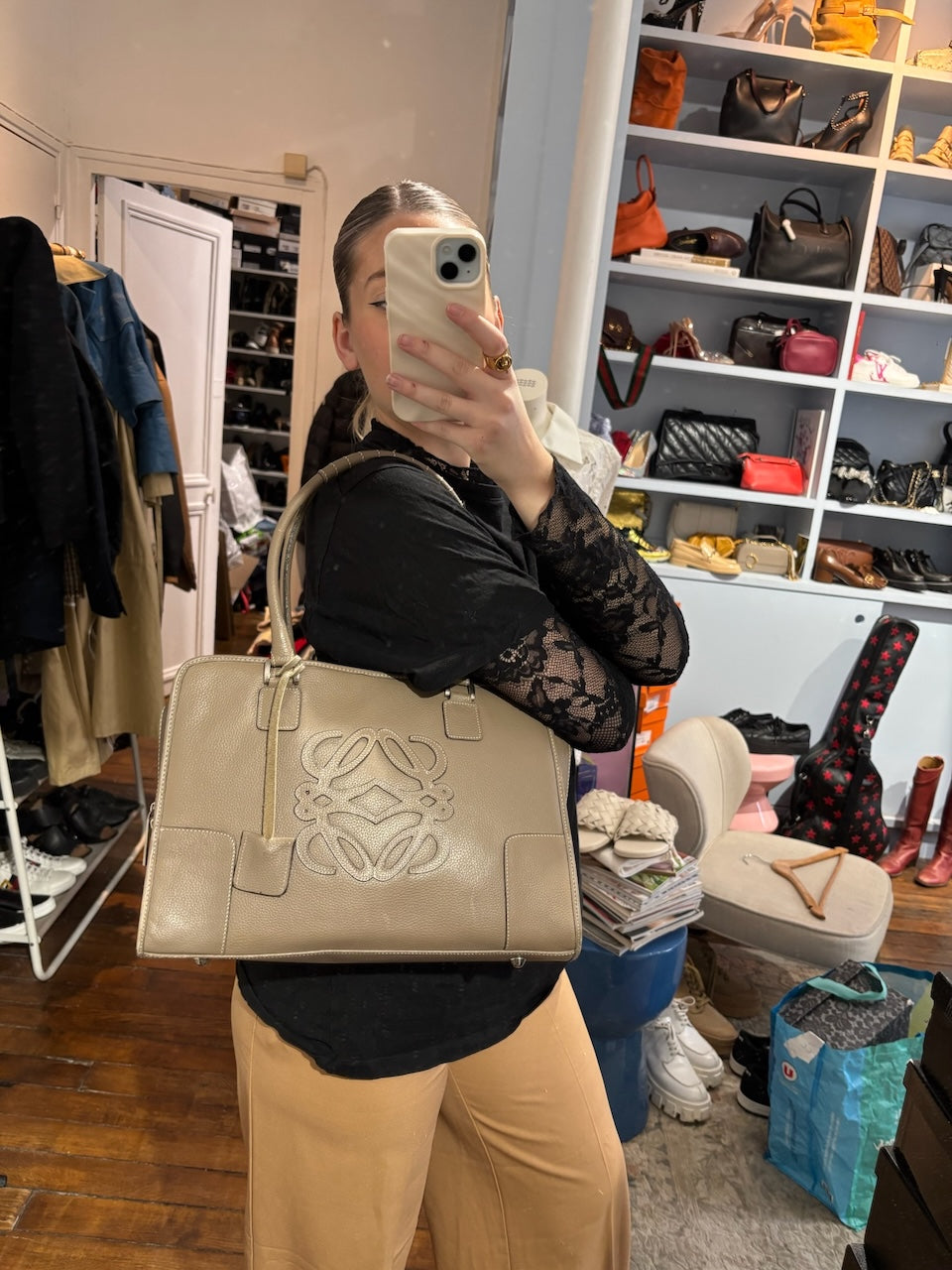 Sac Loewe Amazona beige
